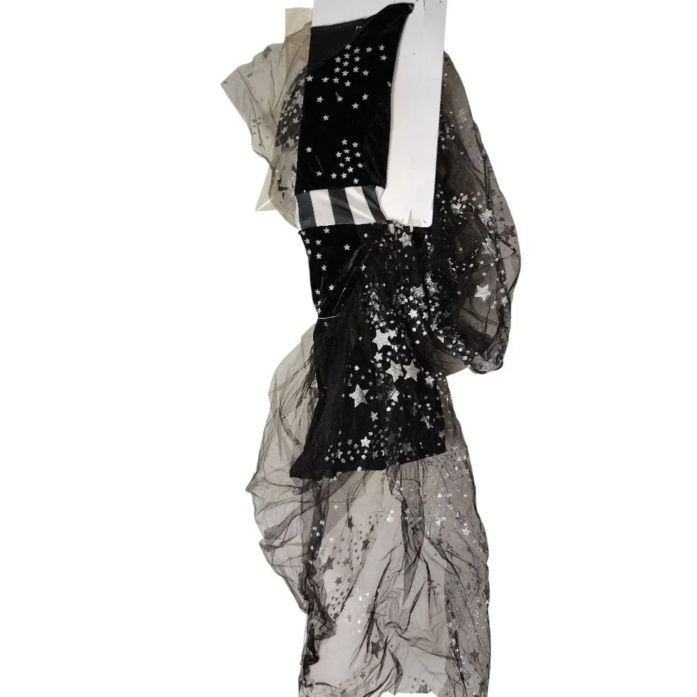 Girls Size M (7/8) Celestial Witch 4-Piece Sparkle Dress Halloween Costume